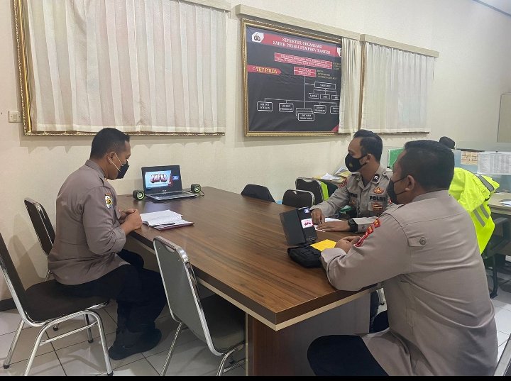 Tingkatkan Pengetahuan dan Partisipasi, Karorena Polda Banten Ikuti Rapat PMPRB Secara Virtual