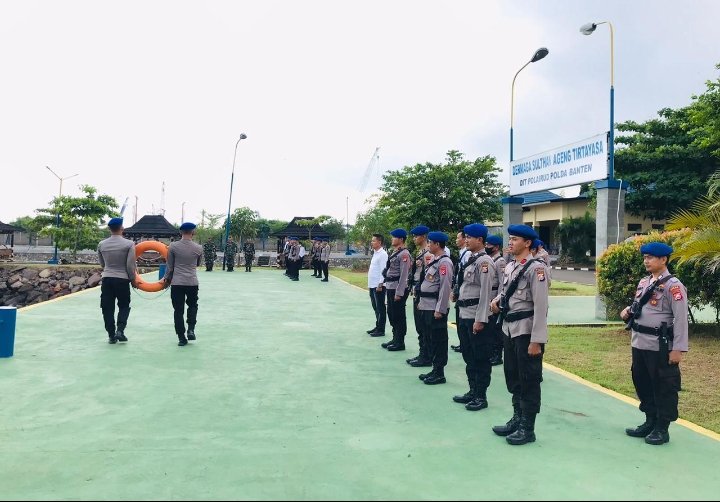 Untuk Kelancaran dan Khimatnya Upacara Tabur Bunga, Ditpolairud Polda Banten Laksanakan  Gladi