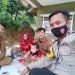 Jaga Kondusifitas, Bhabinkamtibmas  Polsek Cibeber Polres Lebak Sinergitas dengan Perangkat desa Citorek Barat