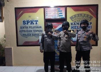 Demi Keamanan Mako, Perosnil Polsek Baros Polresta Serkot Laksanakan Sispam Mako Rutin