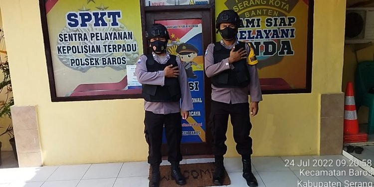 Anggota Polsek Baros laksanakan Sispam Mako
