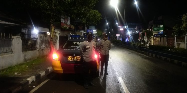 Cegah C3 dan Pembobolan Alfamart di Wilayah Hukum Polsek Rangkasbitung Rutin Patroli Malam Hari
