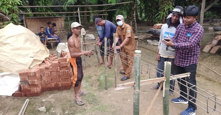 Rumah Swadaya Di Desa Tanjungan Berjalan Lancar, Warga Bersyukur
