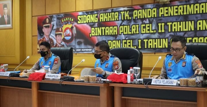 Wakapolda Banten Pimpin Sidang Terbuka Kelulusan Tingkat Panda Banten Serta Kelulusan Akhir Penerimaan Bintara Polri