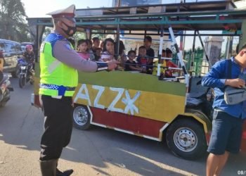 Sat Lantas Polres Lebak Tindak Tegas Odong-odong  Yang masih Beroperasi di Jalan Raya