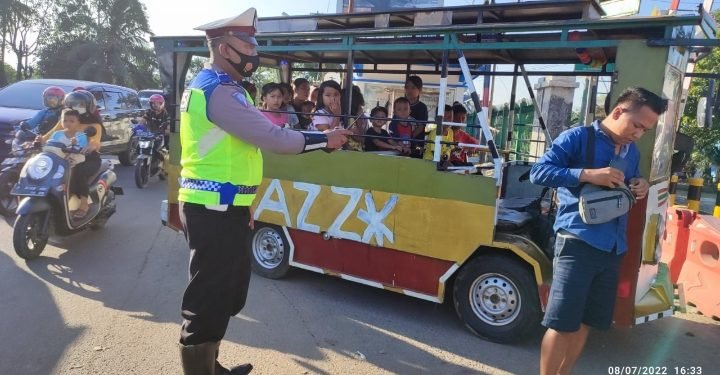 Sat Lantas Polres Lebak Tindak Tegas Odong-odong  Yang masih Beroperasi di Jalan Raya