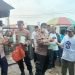Cegah penularan virus Covid-19 Polres Serang bagikan masker kepada relawan aksi Gardu Ganjar bertempat di Aula Bahbul Kecamatan Cikande