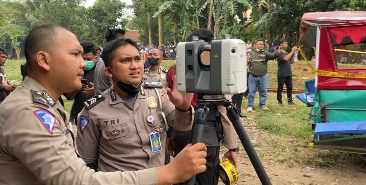 Ditlantas Polda Banten Turunkan Tim TAA Untuk Menangani Laka Lantas Kereta Api Tabrak Odong-Odong