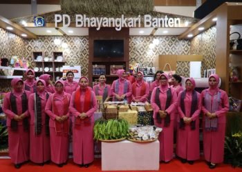 Ketua Bhayangkari Daerah Banten Ikuti Bazar Kreasi Bhayangkari Nusantara