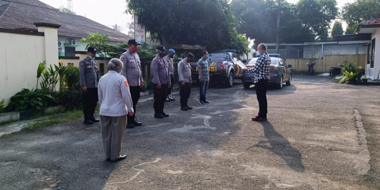 Protap pagi Polsek Warunggunung melaksanakan Apel Pagi Setiap Hari