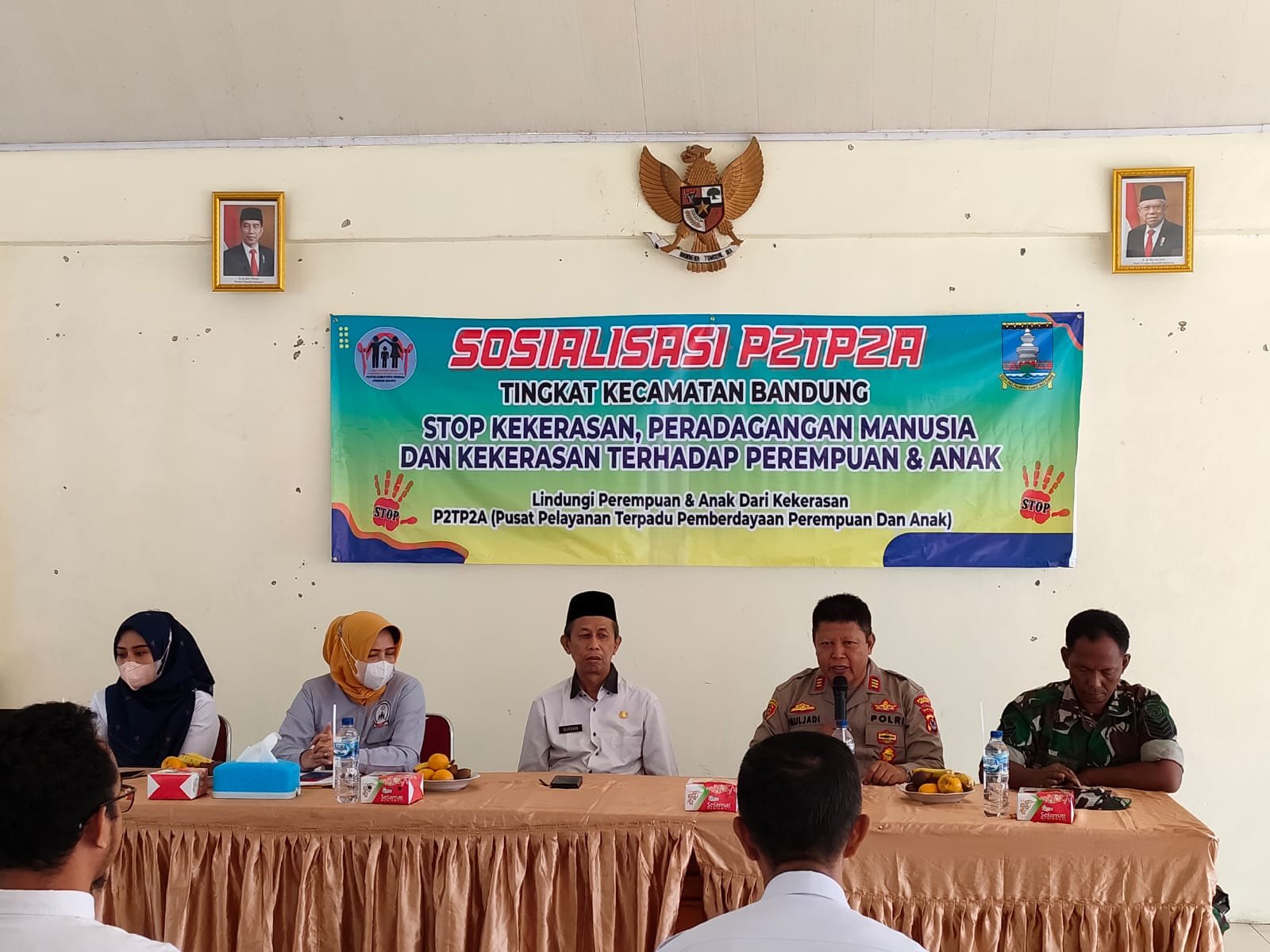 Kapolsek Pamarayan polres serang Hadiri Giat Solialisasi P2TP2A Tingkat kecamatan Bandung