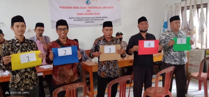 Kanit Binmas Polsek Panggarangan Hadiri Penetapan Cakades Pondok Panjang