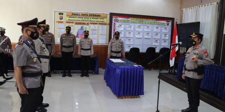 Kapolres Lebak Pimpin Upacara Sertijab Dua Kapolsek Jajaran Polres Lebak