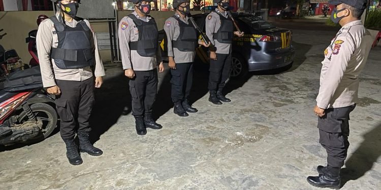 Mengantisipasi Gangguan Keamanan, Pawas Polsek Petir Polres Serang Gelar Sispam Mako