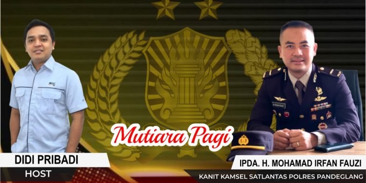 Kanit Kamsel Satlantas Polres Pandeglang Isi Program Mutiara Pagi Tausyiah Bersama Polri di RRI Banten