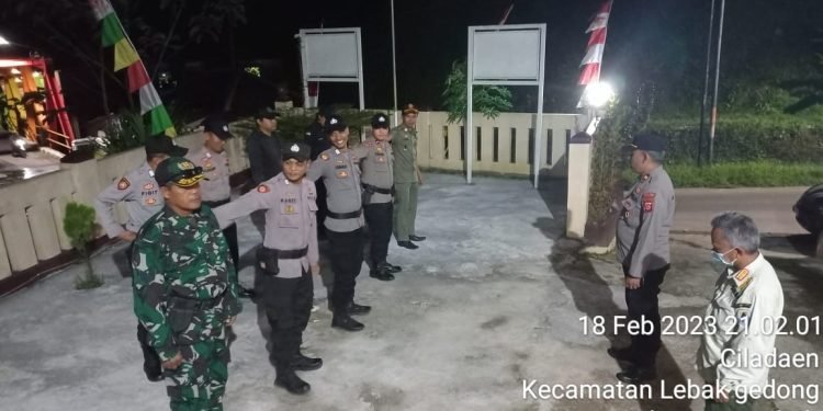 Ahir Pekan KaPolsek Lebakgedong Polres Lebak Pimpin Patroli Gabungan KRYD