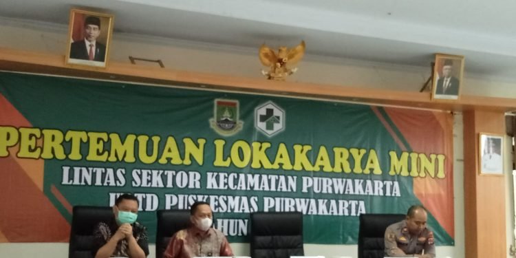 Kapolsek Hadiri Giat,Lokakarya Mini Lintas Sektor,Di Aula Kantor Kecamatan Purwakarta