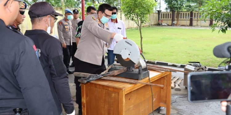 Polres Serang Musnakan 455 Pucuk Senjata Api Rakitan Jenis Locok Hasil Operasi Sapu Jagat