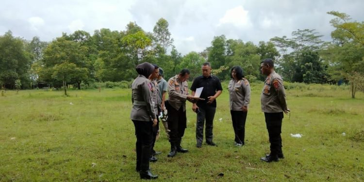 Biro Logistik Polda Banten Laksanakan Penentuan Batas Wilayah Bangunan Satpas SIM