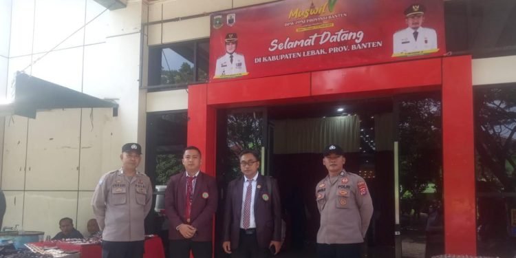 Polsek Rangkasbitung Polres Lebak Laksanakan Giat PAM dan Monitoring Kegiatan Muswil DPW PPNI Ke V Provinsi Banten