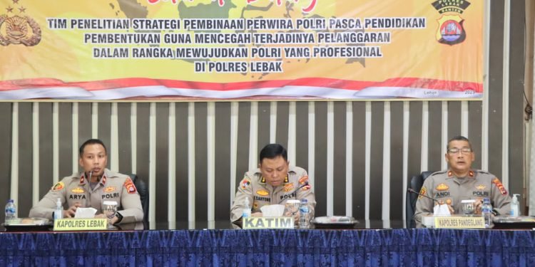 Lakukan Penelitian, Tim Puslitbang Polri Kunjungi Polres Lebak