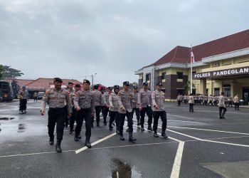Polres Pandeglang Gelar Latihan Perdaspol Guna Tingkatkan Disiplin dan Kemampuan Personil
