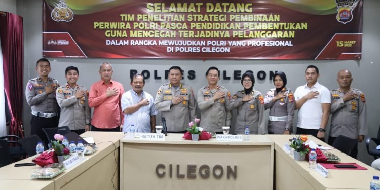 Wujudkan Polri yang Profesional, Tim Puslitbang Polri Lakukan Penelitian di Polres Cilegon Polda Banten