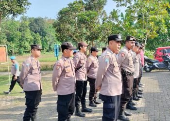 Pastikan Aman, Polres Lebak Laksanakan Pengamanan Musdes PAW Kepala Desa Pasirkupa, Kalanganyar