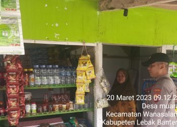 Polsek Wanasalam Polres Lebak Laksanakan Kegiatan Ops Pekat Maung Imbangan 2023