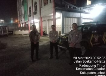 Intens Jelang Bulan Suci Ramadhan Polsek Cibadak Polres Lebak Laksanakan Giat Patroli Dialogis