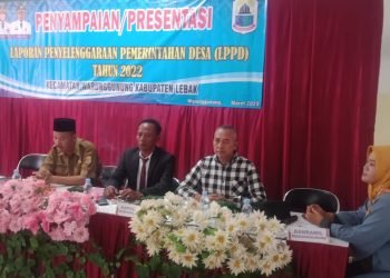 Kanit Intelkam Polsek Warunggunung Polres Lebak Warunggunung Menghadiri Giat Penyampain Laporan Penyelenggaraan Pemerintah Desa ( LPPD ) Tahun 2022