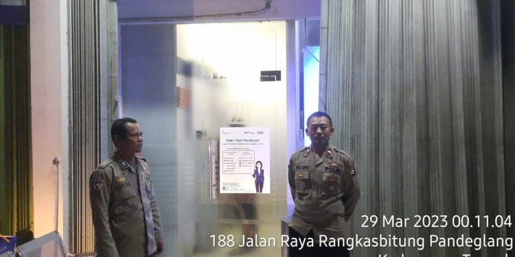 Polsek Cibadak Polres Lebak Rutin Laksanakan Giat Patroli Malam Ke Obyek Vital