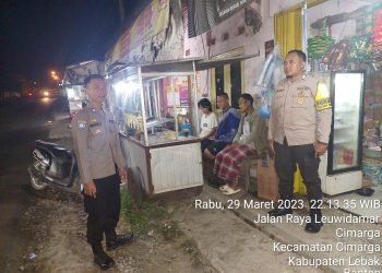 Antisipasi Gangguan Kamtibmas, Polsek Cimarga Laksanakan Patroli dialogis