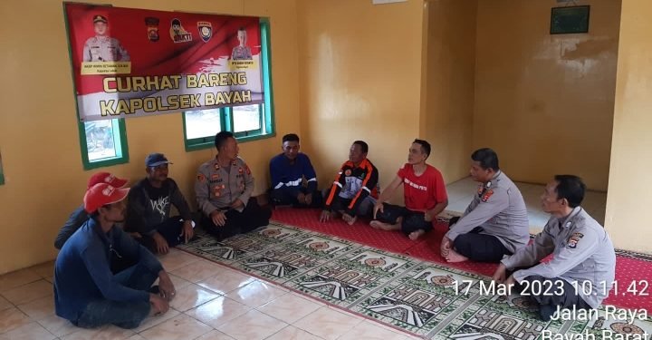 Kapolsek Bayah Polres Lebak Gelar Jum’at Curhat Dengarkan Langsung Keluhan Warga