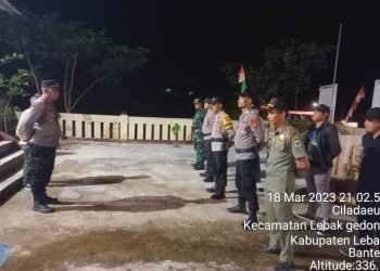 Ciptakan Rasa Aman KaPolsek Lebakgedong Polres Lebak Pimpin Patroli Gabungan KRYD