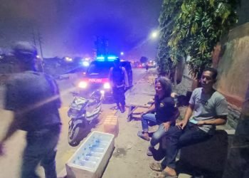 Patroli Sampai Pagi,Personil Polsek Ciwandan Polres Cilegon Polda Banten Tingkatkan Blue Light Patrol