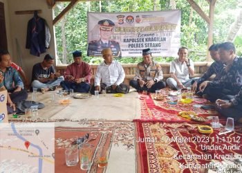 Mendengar Langsung Keluh Kesah Masyarakat,  Kapolsek Kragilan Polres Serang Mengadakan Jum’at Curhat Bersama Masyarakat Kragilan