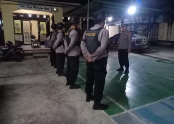 Wujud Kesiapsiagaan, Kanit Binmas Polsek Jawilan Pimpin Apel Malam Dan Sispam Mako