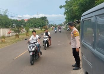 Giat Rutin Polsek Puloampel Polres Cilegon polda Banten, laksanakan Strong Point di hari ramadhan