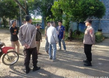 Anggota Polsek Rangkasbitung Polres Lebak Laksanakan Giat Penyuluhan Kamtibmas di Gor Ona Rangkasbitung