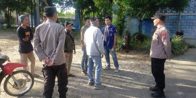 Anggota Polsek Rangkasbitung Polres Lebak Laksanakan Giat Penyuluhan Kamtibmas di Gor Ona Rangkasbitung