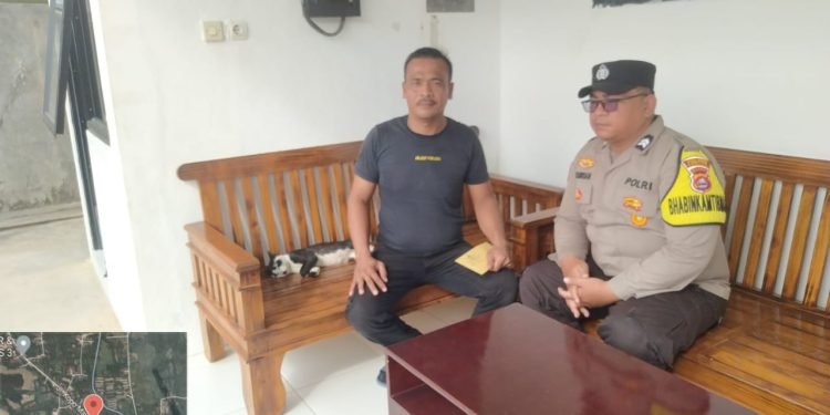 BhabinkamtibmasPolsek Kopo Polres Serang Melalui Kegiatan Sambang Berikan Himbauan Kamtibmas