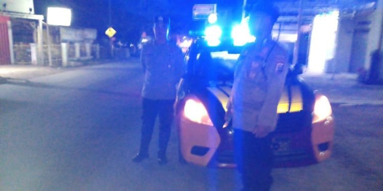 Patroli Bluelight, Polsek Rangkasbitung Polres Lebak mengantisipasi Tindak Kejahatan