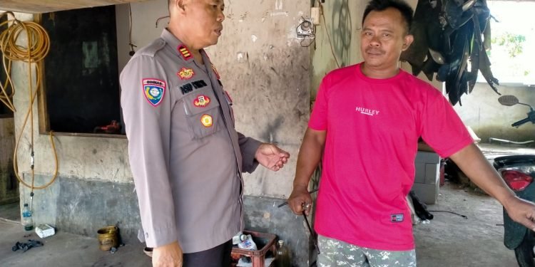 Menjaga Kamtibmas, Kapolsek Cilograng Polres Lebak Laksanakan Sambang Ke Pengusaha Bengkel