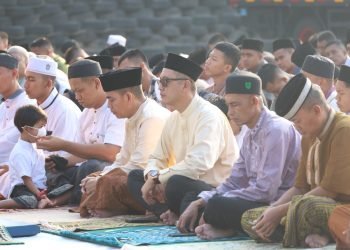 Satbrimob Polda Banten Gelar Sholat Idul Fitri 1444 H Secara Hikmat