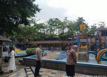 Pastikan Kondusif Anggota Polsek Rangkasbitung Polres Lebak Laksanakan Giat Pengamanan di Wisata BIM