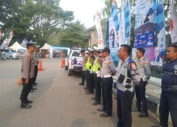 Kapolsek Rangkasbitung Polres Lebak Pimpin Persiapan Apel Pengamanan Opening Ceremony Seba Baduy 2023