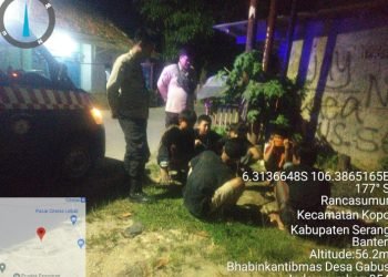 Patroli Sahur Polsek Kopo Polres Serang Antisipasi Gangguan Kamtibmas