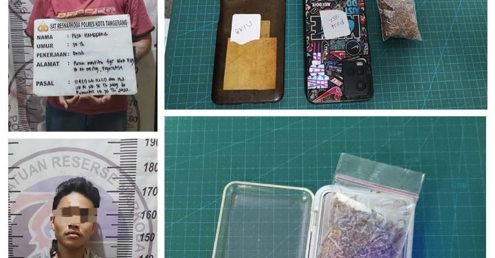 Jadi Kurir Tembakau Sintetis, 2 Pria Diamankan Satresnarkoba Polresta Tangerang