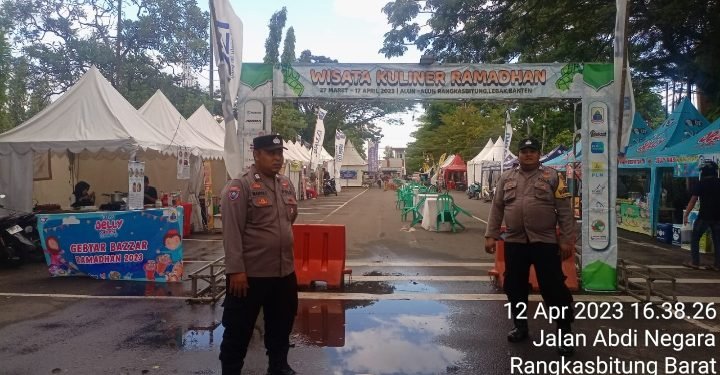 Menjelang Buka Puasa Anggota Polsek Rangkasbitung Polres Lebak Laksanakan Gita Pam